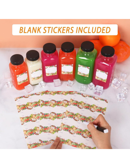 Botellas de vidrio AuroTrends 360ml con tapas - Set de 12