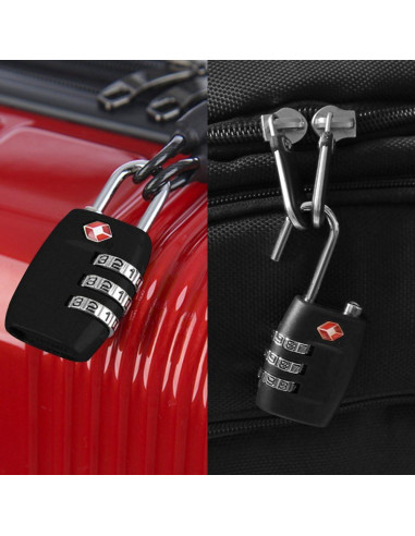 Candado de Combinación DanziX TSA con Tether de Acero Inoxidable