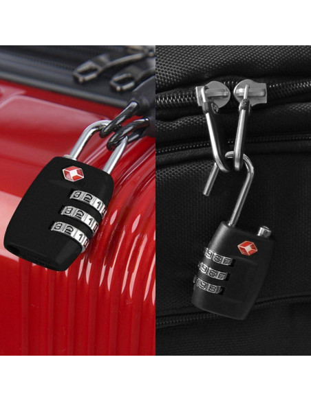 Candado de Combinación DanziX TSA con Tether de Acero Inoxidable