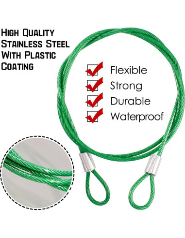 Candado de Combinación DanziX TSA con Tether de Acero Inoxidable