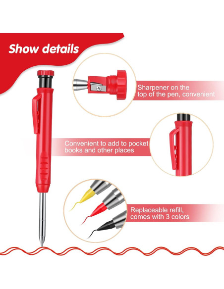 Juego de Lápices Mecánicos Patelai 13 Piezas para Carpintería