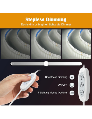 Tira de Luz LED COB 5m QooWare 6500K Regulable 910 LEDs