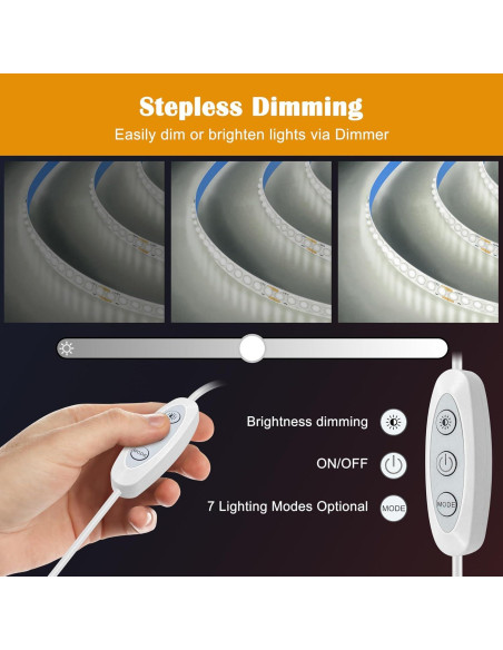 Tira de Luz LED COB 5m QooWare 6500K Regulable 910 LEDs