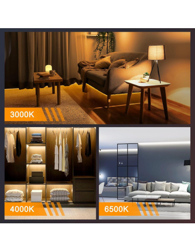 Tira de Luz LED COB 5m QooWare 6500K Regulable 910 LEDs