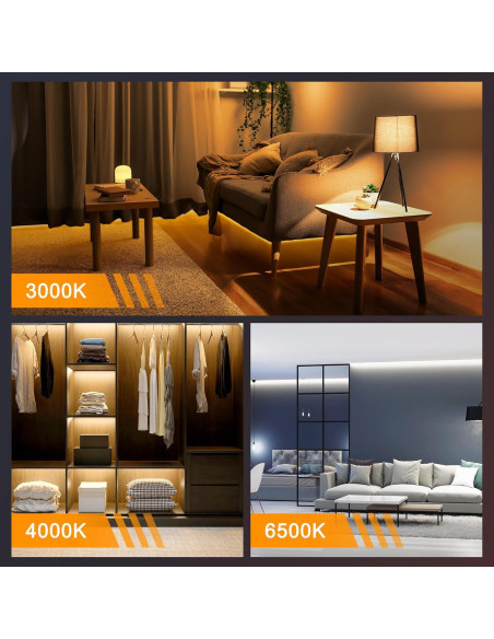 Tira de Luz LED COB 5m QooWare 6500K Regulable 910 LEDs