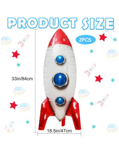 Globos de Cohete Espacial 2 Pcs 83.82 cm Aluminio Toy Story 2