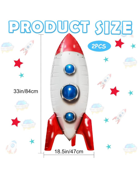 Globos de Cohete Espacial 2 Pcs 83.82 cm Aluminio Toy Story