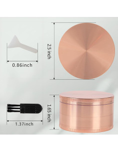 Molino de Especias Perfekitsup 6.35 cm Oro Rosa 2