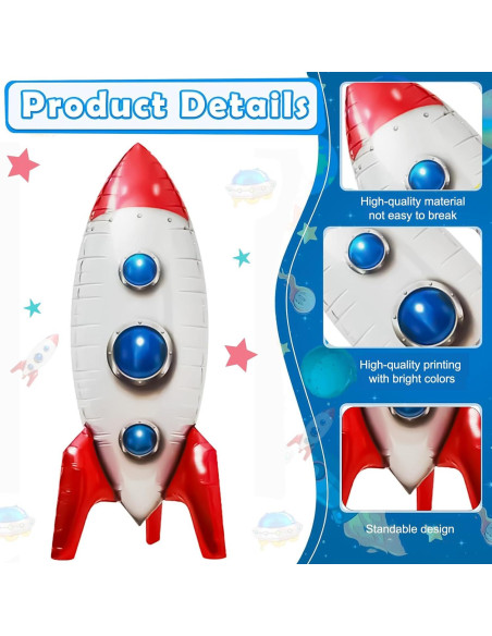 Globos de Cohete Espacial 2 Pcs 83.82 cm Aluminio Toy Story