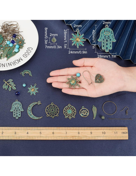 Kit de Joyería DIY SUNNYCLUE 10 Pares Aretes Vintage Boho