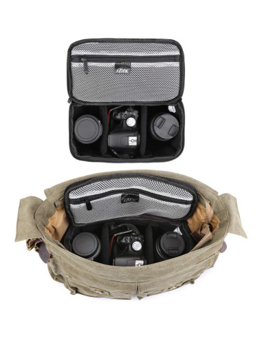 Bolsa de Cámara Plegable Acolchada S-ZONE para DSLR Negro