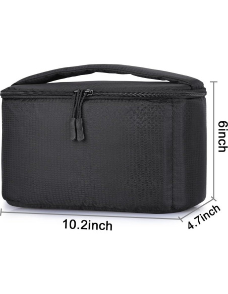Bolsa de Cámara Plegable Acolchada S-ZONE para DSLR Negro