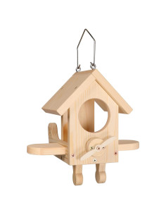 Kit Comedero para Aves SISTERBIRD de Madera, DIY Colgante