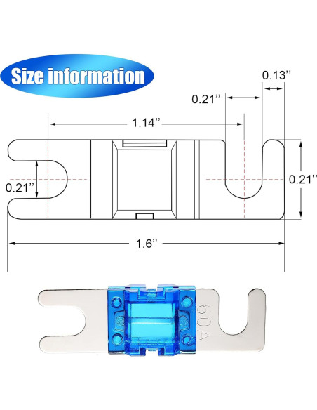 Kit de 18 Fusibles Mini ANL Frienda para Audio de Coche 20A-150A