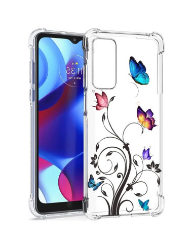 Funda TPU Transparente para Moto G Pure 2021 - Mariposa