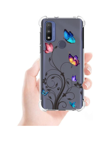 Funda TPU Transparente para Moto G Pure 2021 - Mariposa