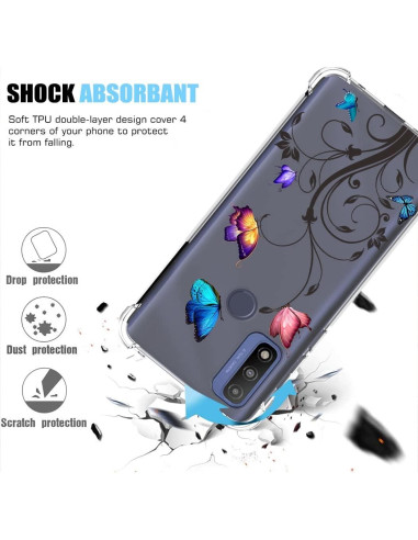 Funda TPU Transparente para Moto G Pure 2021 - Mariposa