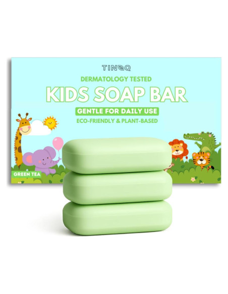 Jabón Hipoalergénico para Niños Tinoq - Té Verde 3 Barras 99g
