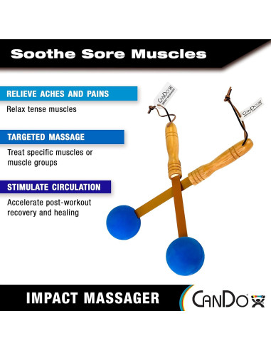 Masajeadores de Percusión CanDo 2 Piezas Azul para Musculatura