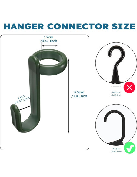 Ganchos Conectores para Perchas DMIMIA 80 PCS Verde