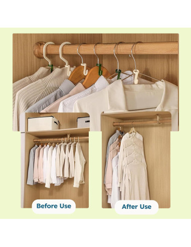 Ganchos Conectores para Perchas DMIMIA 80 PCS Verde