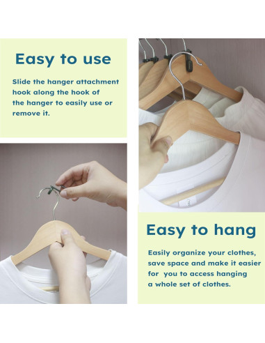 Ganchos Conectores para Perchas DMIMIA 80 PCS Verde