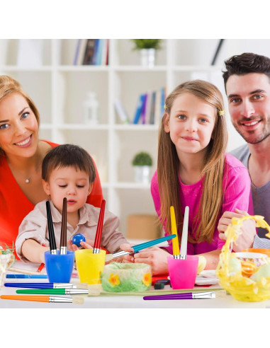 20 Pinceles para Niños YGAOHF - Redondos y Planos, 16.5 cm