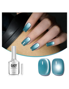 Gel de Uñas Holográfico GAOY 16ml Ojo de Gato Aura Acuática