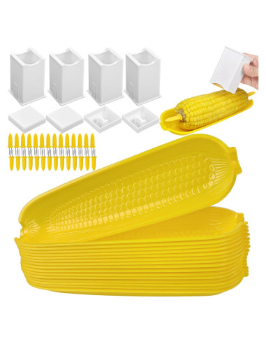 Juego de Platos y Soportes para Mazorcas Aodaer - 56 Piezas