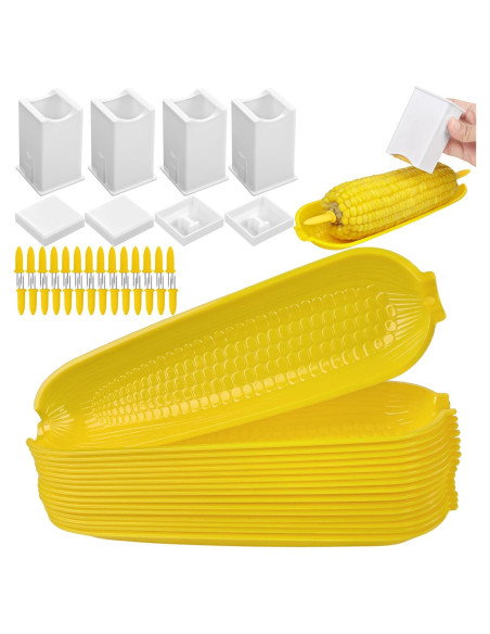 Juego de Platos y Soportes para Mazorcas Aodaer - 56 Piezas