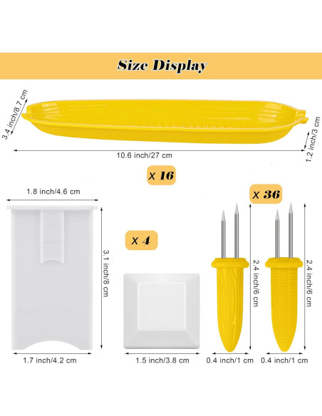 Juego de Platos y Soportes para Mazorcas Aodaer - 56 Piezas