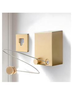 Cuerda de Ropa Retráctil XIOQINE 4.22m Acero Inoxidable Dorado