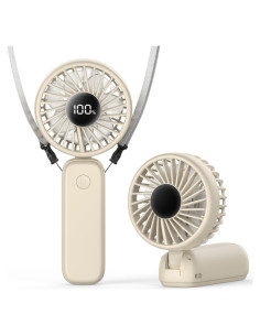 Ventilador Portátil de Mano PANERGY 5000mAh Plegable Beige