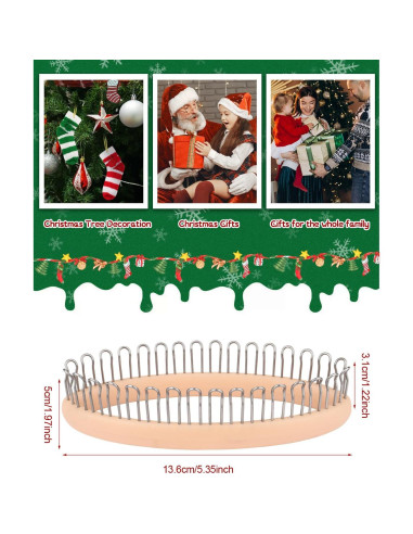 Kit de telar de calcetines Aeelike navideño para principiantes