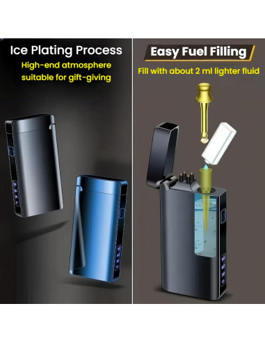 Encendedor Eléctrico Recargable NINSI Doble Arco y Cerillo 2 en 1