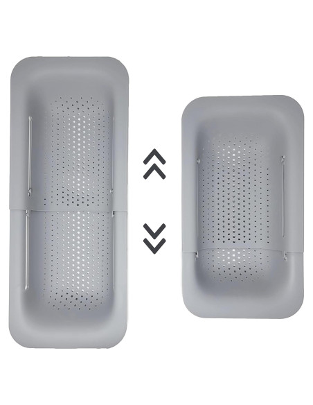 Colador Expandible Makerstep Gris 49.5x20.3 cm - Cocina Colador Expandible Makerstep Gris 49.5x20.3 cm - Cocina