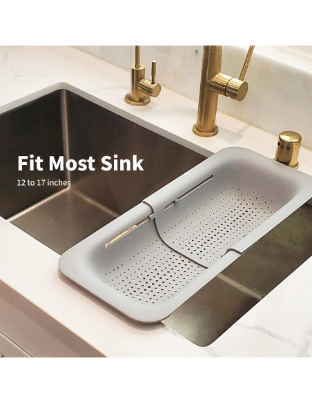 Colador Expandible Makerstep Gris 49.5x20.3 cm - Cocina Colador Expandible Makerstep Gris 49.5x20.3 cm - Cocina