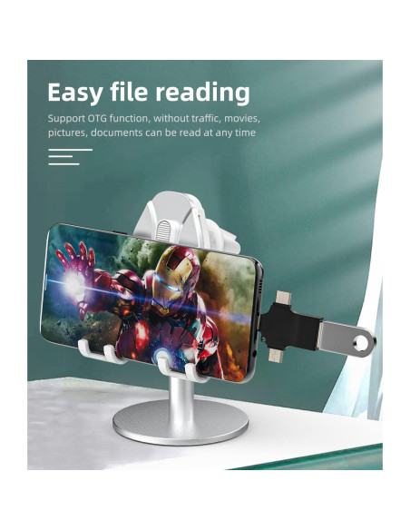 Adaptador USB OTG 3 en 1 Zoyuzan Tipo C Lightning Micro USB Adaptador USB OTG 3 en 1 Zoyuzan Tipo C Lightning Micro USB