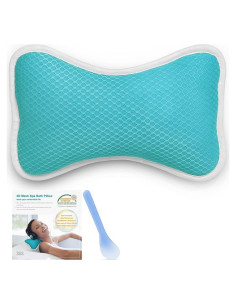 Almohada de Baño Coastacloud Azul con Ventosas y Soporte Ergonómico