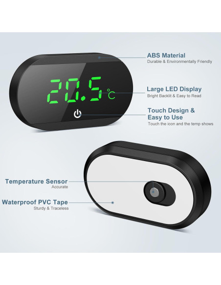Termómetro Digital para Acuarios Ankilo, Pantalla Táctil, Precisión +/-1 C