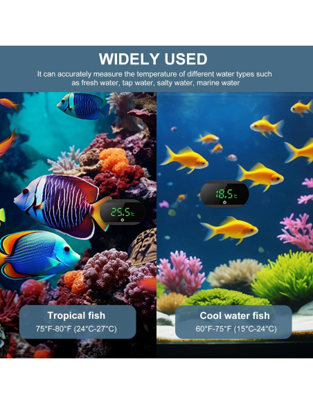 Termómetro Digital para Acuarios Ankilo, Pantalla Táctil, Precisión +/-1 C
