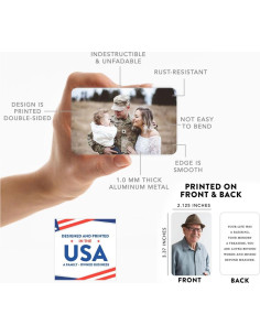 Inserto de Tarjeta de Metal Personalizado Andaz Press 8.57x5.40cm 2