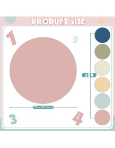 Puntos de Borrado Coloridos Lincia - 24 Piezas 27 cm 2