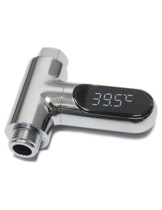 Termómetro de Ducha Digital LED SAILINGFLO Plata 5-85C