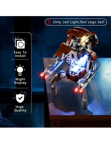 Kit de Luz BOOZUU para LEGO 75381 Droideka - Iluminación LED