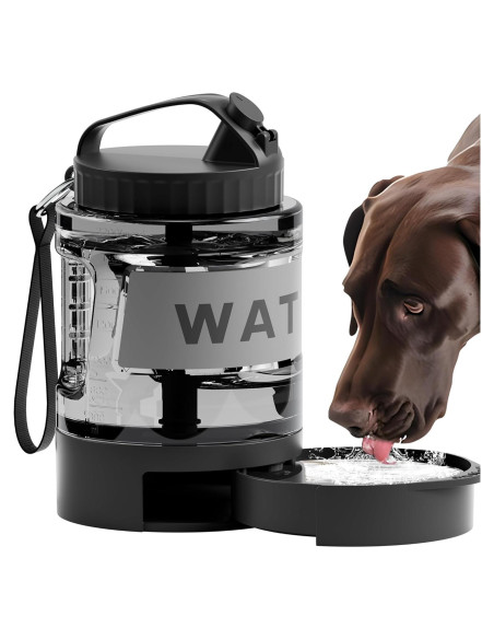 Botella de Agua Portátil para Perros PETDOTT 2.3L - Negra Botella de Agua Portátil para Perros PETDOTT 2.3L - Negra