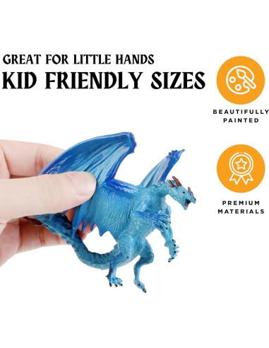 Set de 12 Figuras de Dragón Pintadas a Mano - Liberty Imports