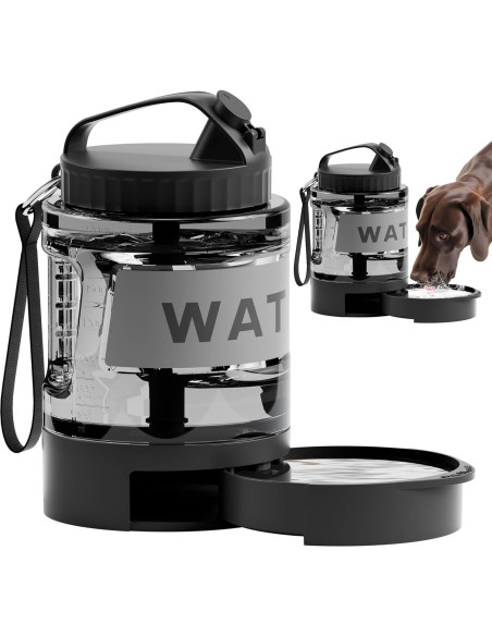 Botella de Agua Portátil para Perros PETDOTT 2.3L - Negra Botella de Agua Portátil para Perros PETDOTT 2.3L - Negra