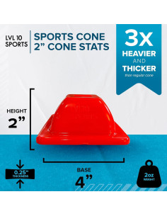 Conos de Entrenamiento LVL10 Pro - 8 Conos de 5 cm Rosa Neón 2