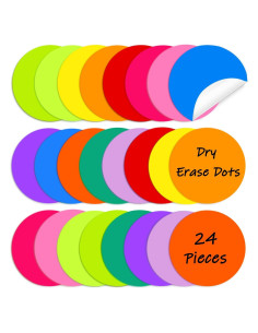 24 Puntos de Borrado en Seco Coloridos Ysanciuu 28 cm